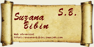 Suzana Bibin vizit kartica